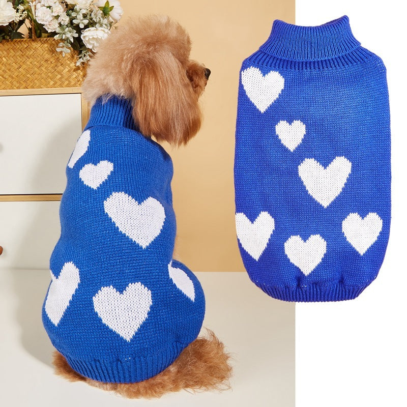 Cute Pet Valentine's Day New Year Love Dog Knitted Sweater