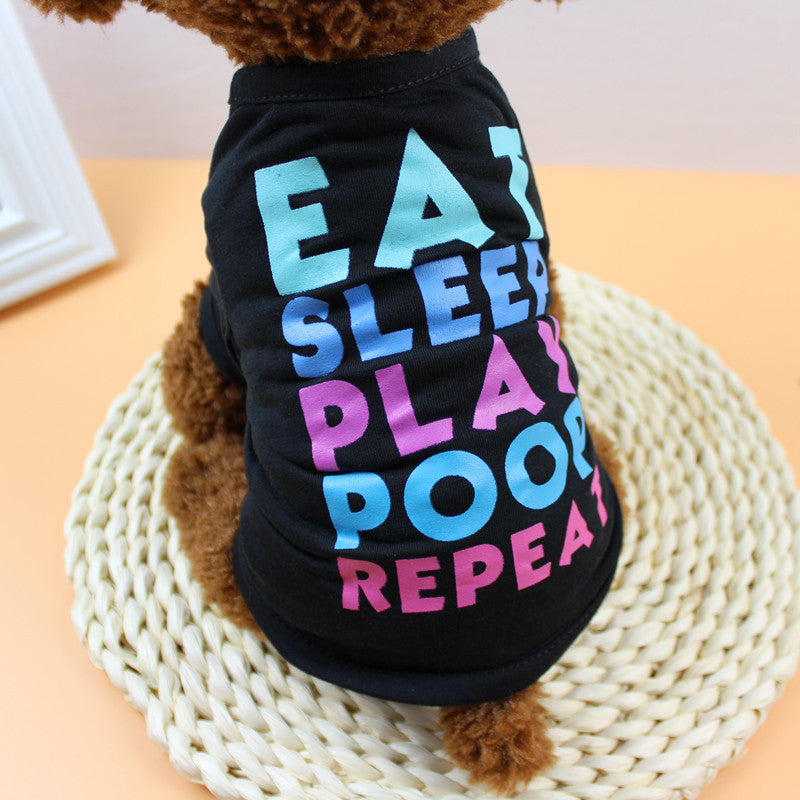 1pc Dog Colorful Printed T-shirt, Pet Clothes For Small Medium Dogs