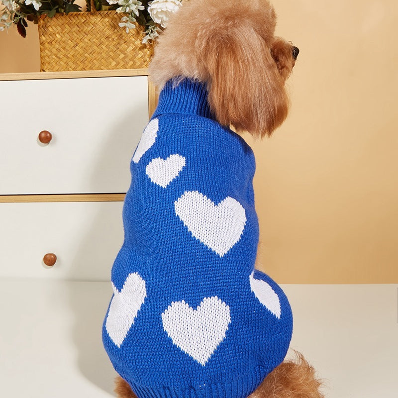 Cute Pet Valentine's Day New Year Love Dog Knitted Sweater